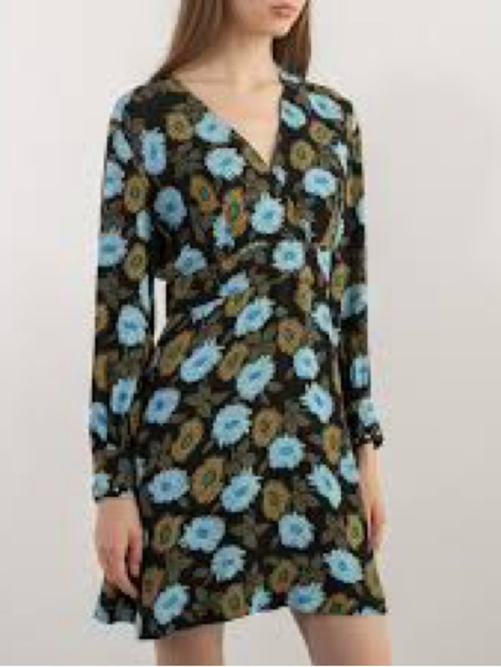 Sandro Fraternite Embellished Floral Mini Dress Size 36 Small Parisian Boho - Picture 15 of 15